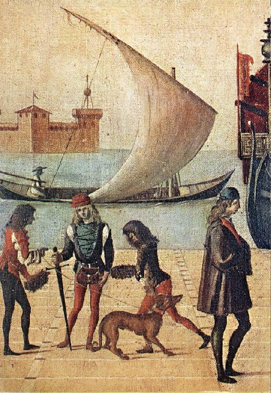 CARPACCIO, Vittore Arrival of the English Ambassadors (detail) f oil painting picture